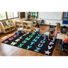 Pop Of Colors Alphabet Star School Learning Rug