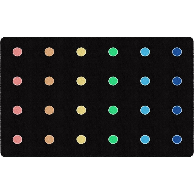 Rainbow Reverie Mini Dots Classroom Seating Rug