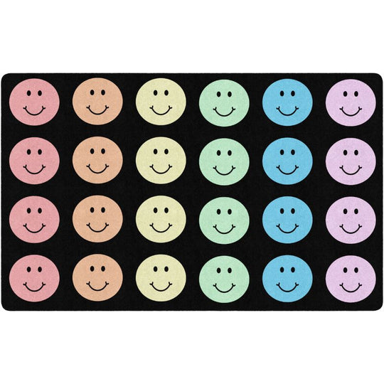 Rainbow Reflections Happy Face Seating Rug