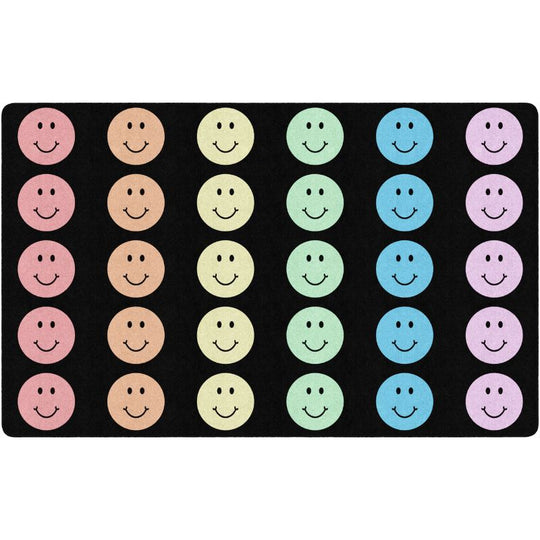 Rainbow Reflections Happy Face Rug - Factory Second