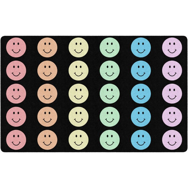 Rainbow Reflections Happy Face Rug