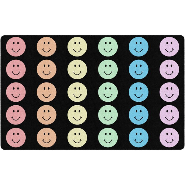Rainbow Reflections Happy Face Rug