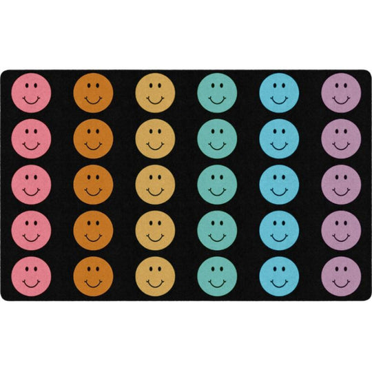 Rainbow Reflections Happy Face Seating Rug