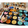 Rainbow Reflections Happy Face Seating Rug