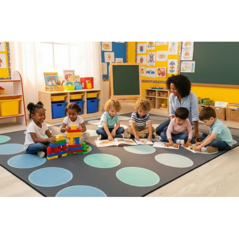 Tranquil Dots Classroom Seating Rug