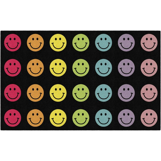 Rainbow Smiley Criss Cross Seating Rug