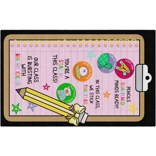 School Days Clipboard Rug