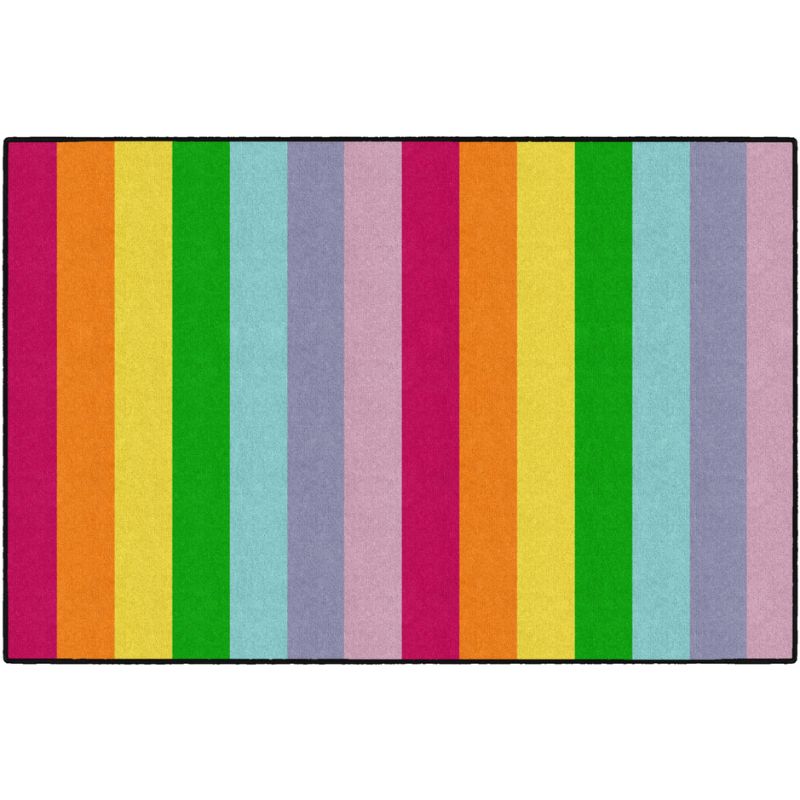 School Days Rainbow Stripes Rug
