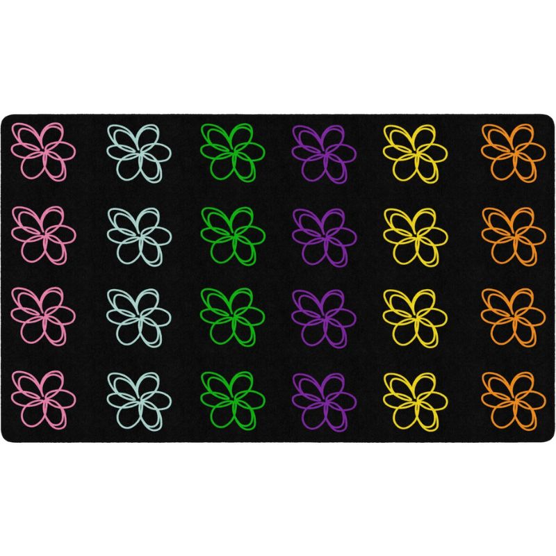 Scribble Flower Sample Colorful Rug