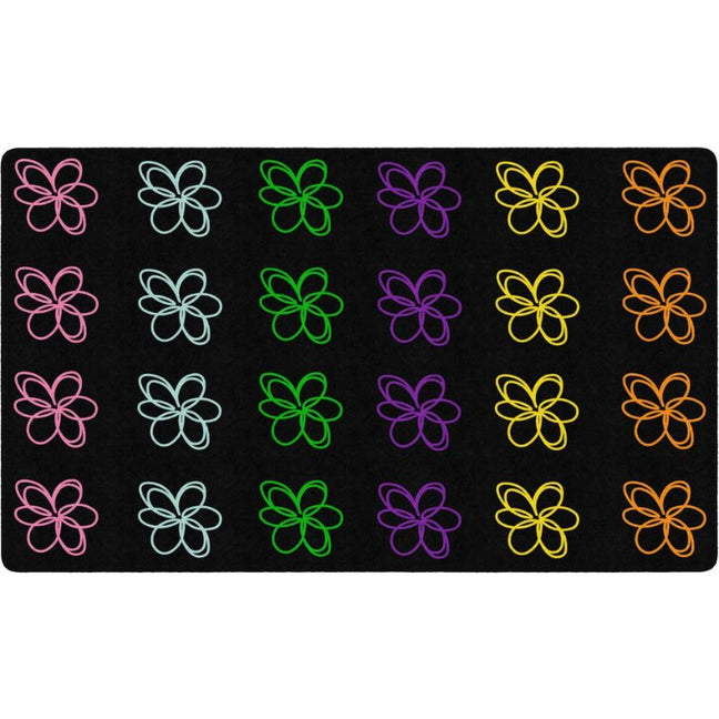 Scribble Flower Sample Colorful Rug