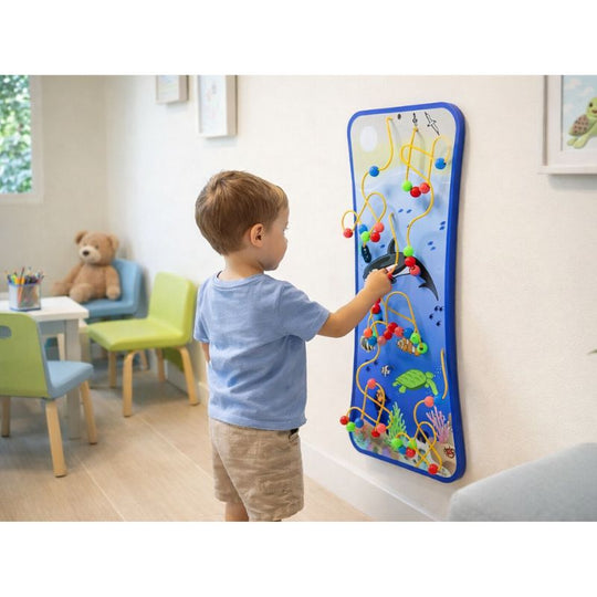 Seascape Wire Bead Maze Wall Toy