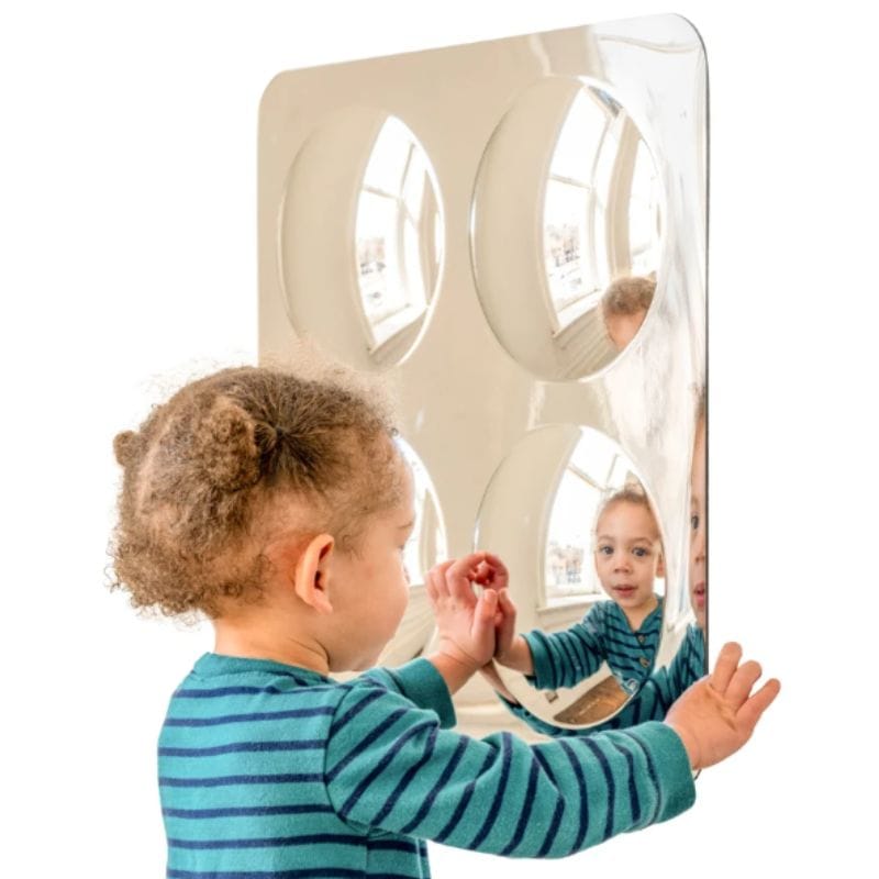 Sensory Wall Toddler Mirror Large 4 Bubbles