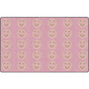 Smiley Face Peach Oasis Seating Rug