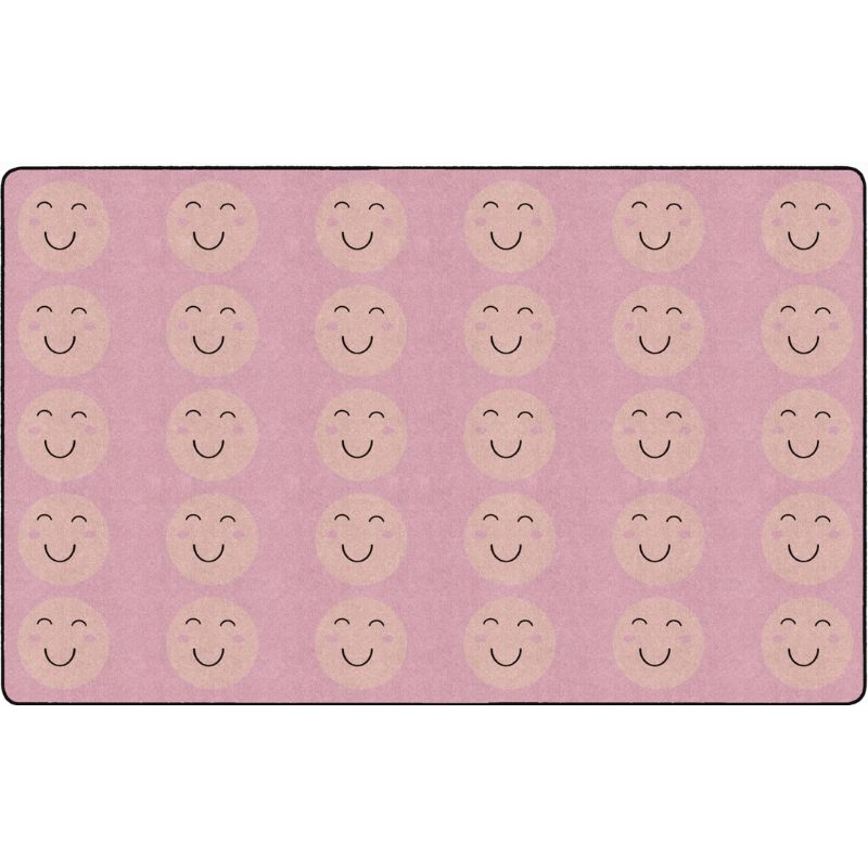 Smiley Face Peach Oasis Seating Rug
