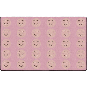 Smiley Face Peach Oasis Seating Rug