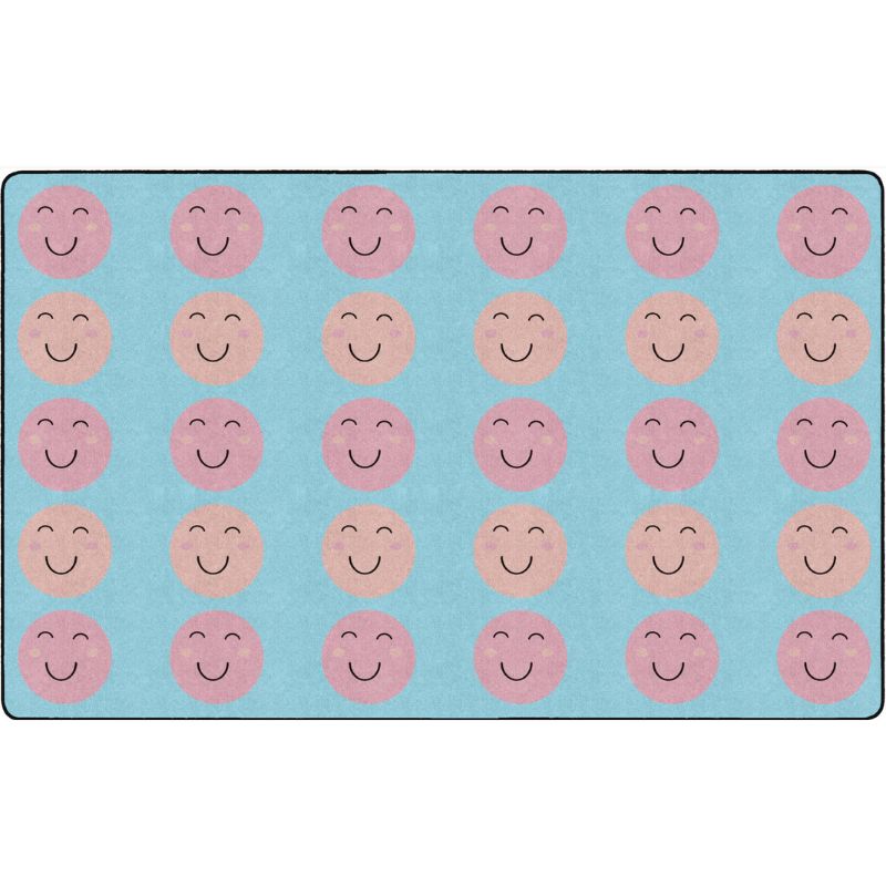 Smiley Face Ocean Oasis Classroom Seating Rug