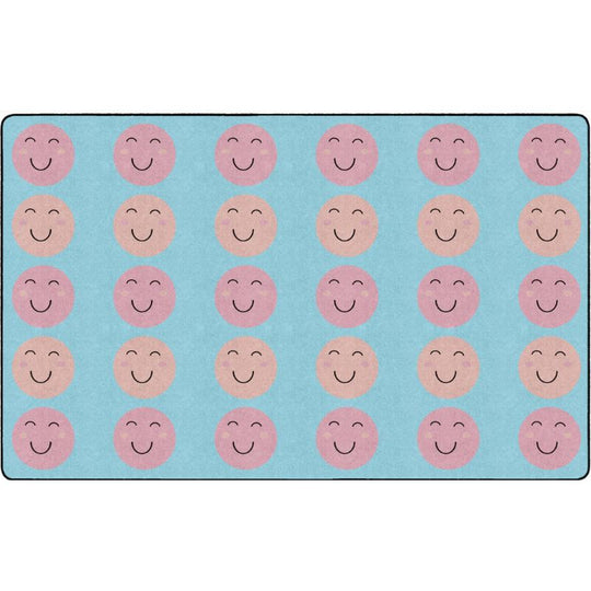 Ocean Oasis Smiley Face Classroom Rug