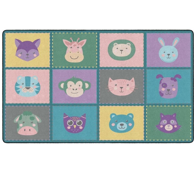 Soft Animal Blocks Rug