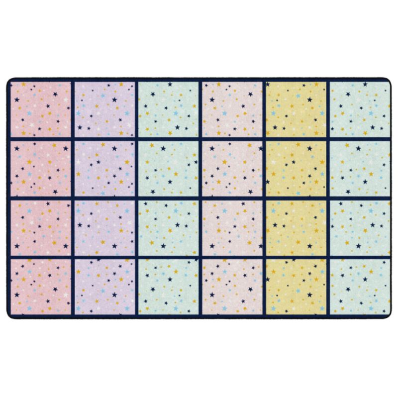 Star Light Seating Squares Classroom Rug