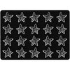 Black classroomrug with white star patterns
