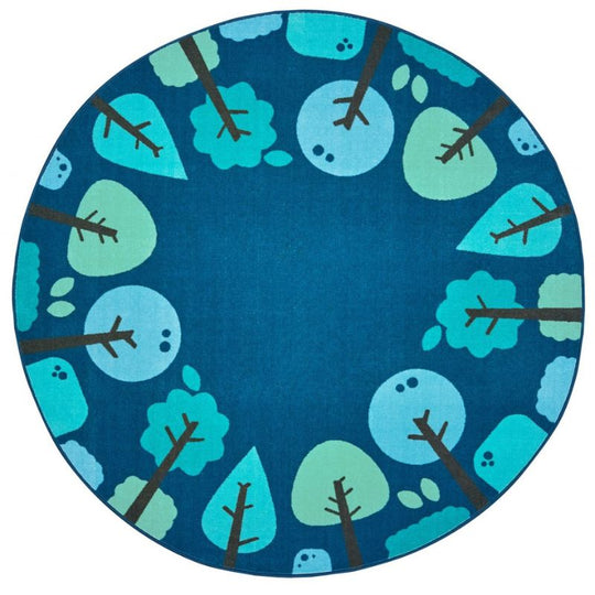 Tranquil Trees Round Area Rug