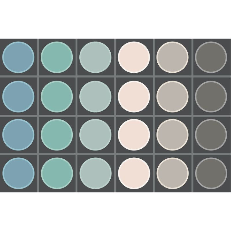 Tranquil Tundra Circle and Grid Seating Rug