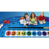 Bilingual English Spanish Paint by Numeros Oval Rug