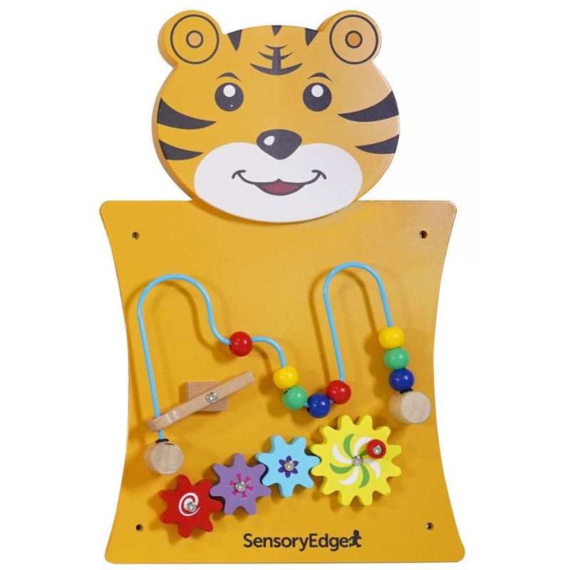 Tommy Tiger Gear Bead Maze Wooden Wall Toy