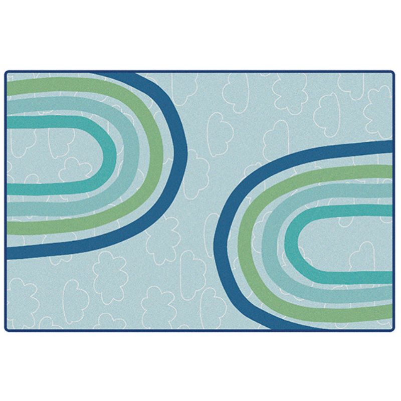 Large Rainbows Soft Colors Rug