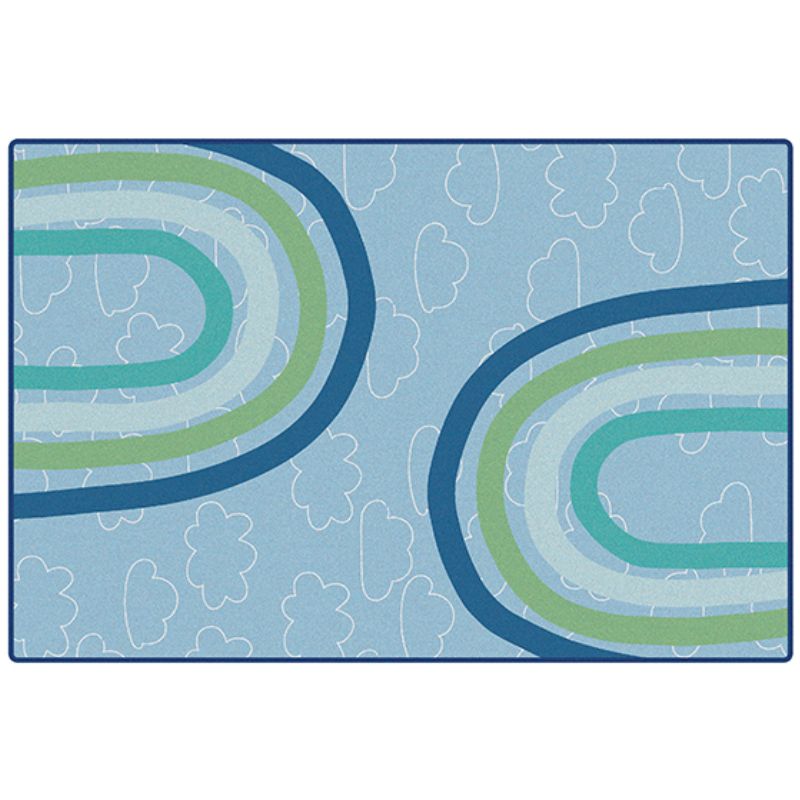 KIDSoft Large Rainbows Rug Soft Colors Rug