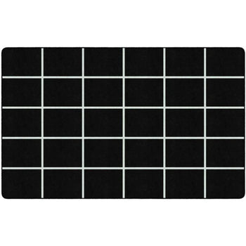 Night Sky Black Grid Classroom Seating Rug 