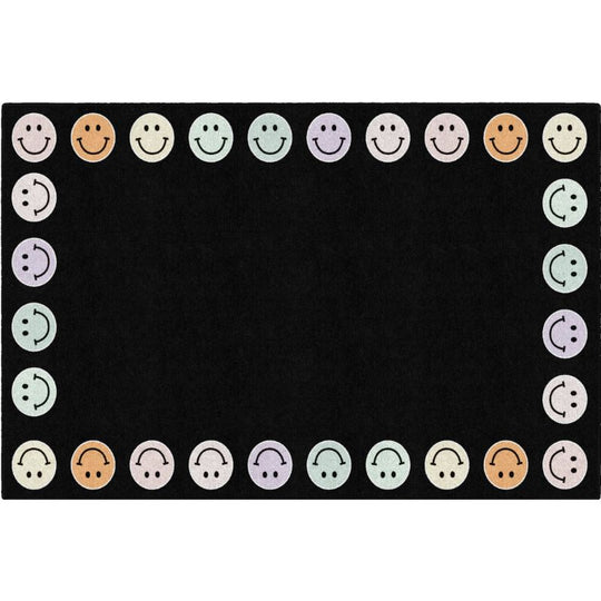Smiley Faces Border Classroom Rug