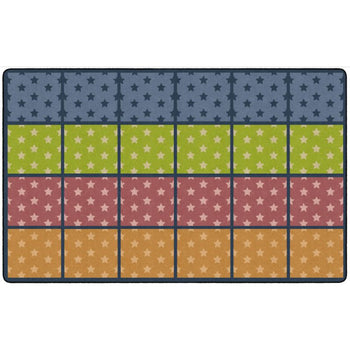 Vintage Stars Seating Rows Rug