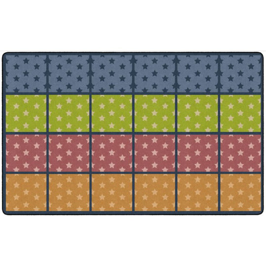 Vintage Stars Seating Rows Rug