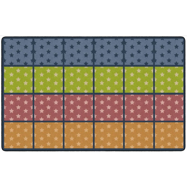 Vintage Stars Seating Rows Rug