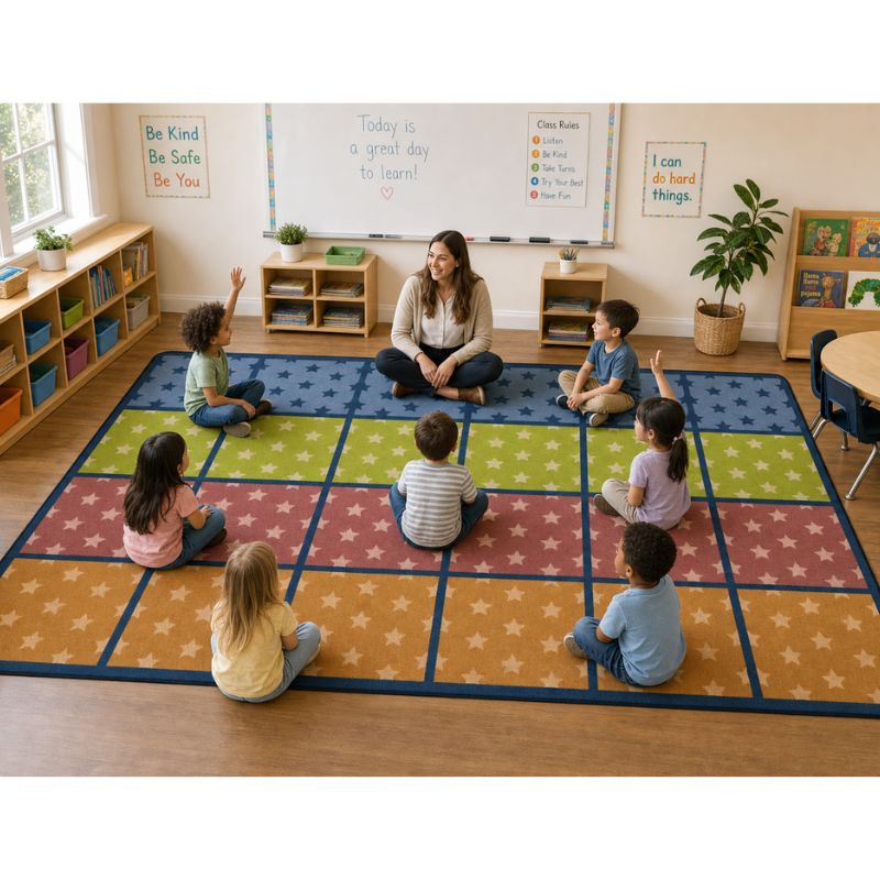 Vintage_Stars_Classroom_Seating_Rug
