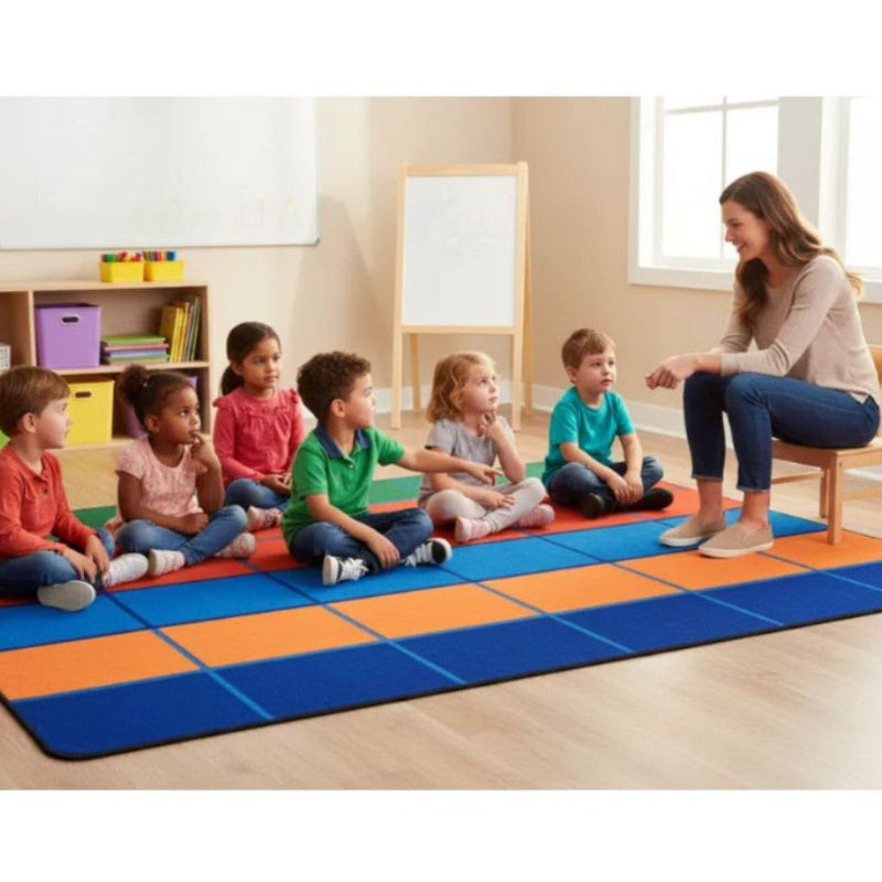 Color Blocks Classroom Seating Rug