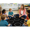 Black and White Circles and Dots Seating Rug
