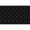 Black and White Circles and Dots Seating Rug