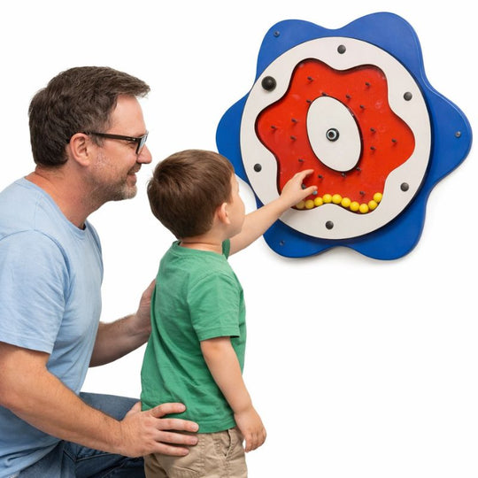 Blue Plinko Flower Wall Activity