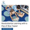 Blue Topaz Circles Classroom Seating Rug