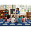 Blue Topaz Circles Classroom Seating Rug