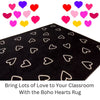 Boho Hearts Classroom Rug