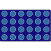 Bold Blue Seating Circles Classroom Rug