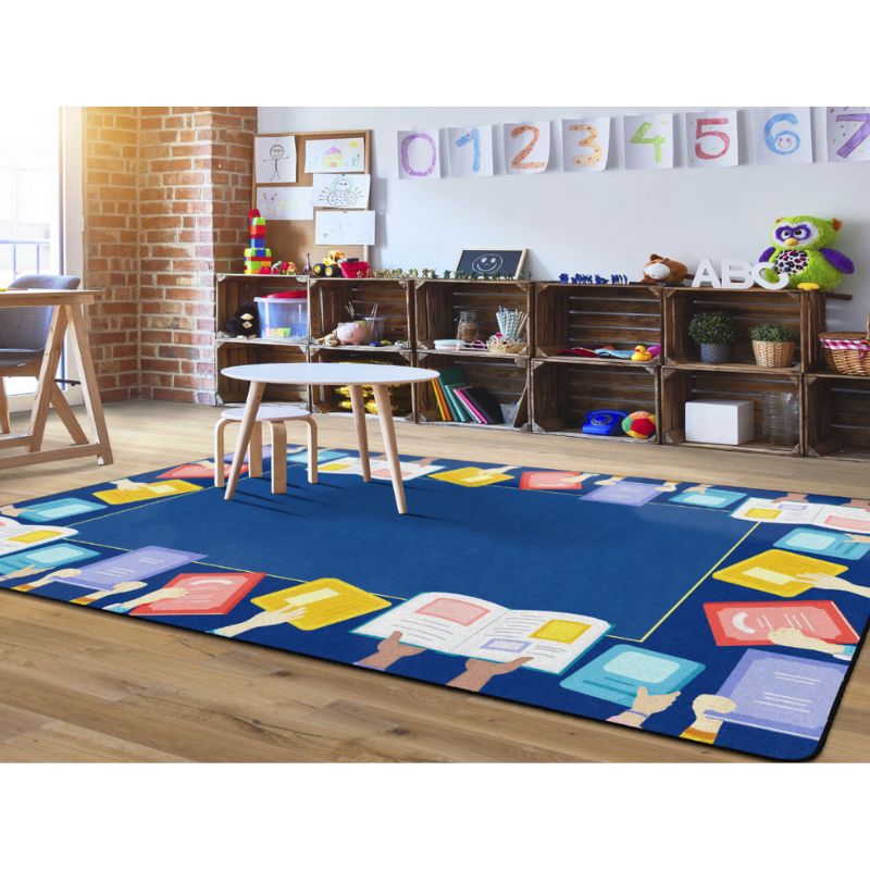 Book Border Classroom Rug