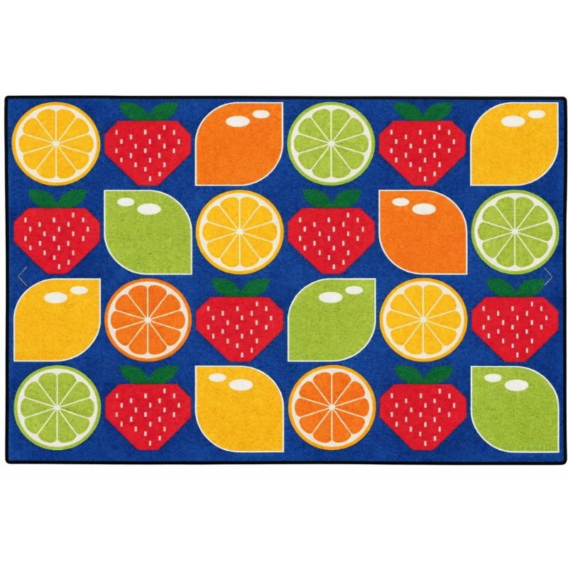 Citrus & Strawberries Shapes Classroom Rug