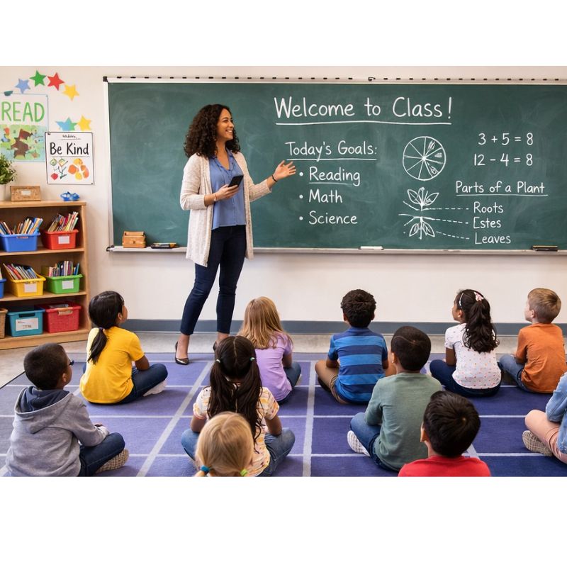 City Skyline Classroom Seating Rug