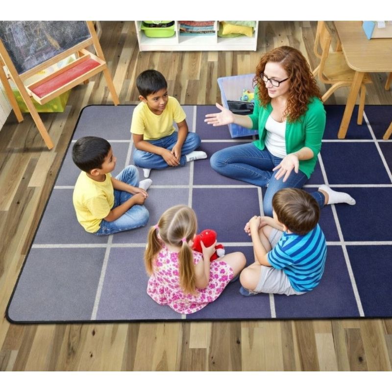 City Skyline Classroom Seating Rug