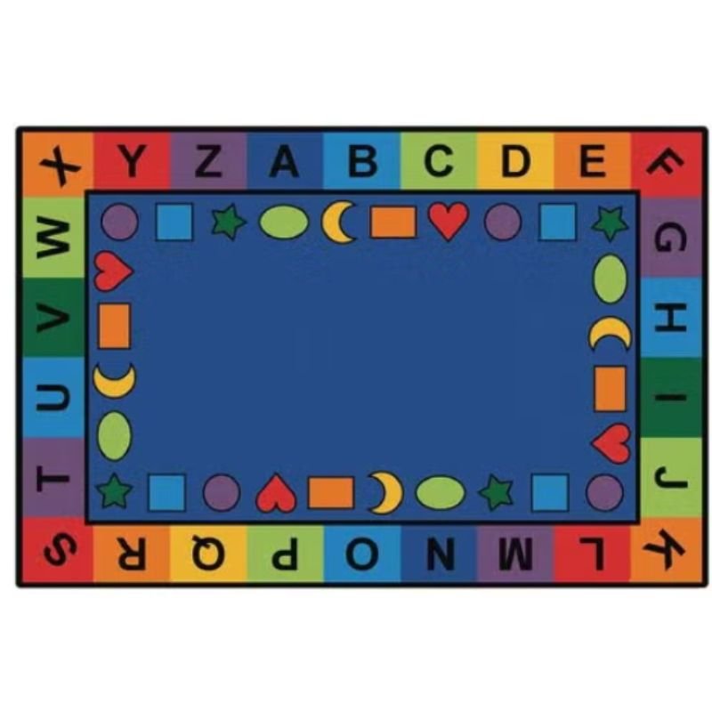 Classroom Shapes Alphabet Seating Rug