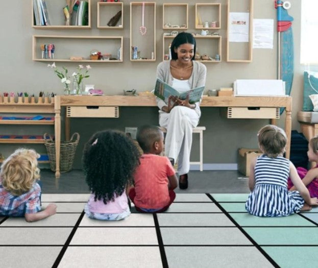 Classroom Seating Rugs - Teachers | Children | Grid Style Carpets for Schools